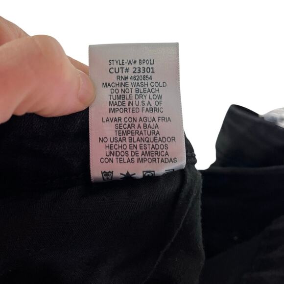 Just Black Skinny Jeans Womens 31 Black Rock 'n' Roll Dark Wash Mid-Rise Classic - Picture 8 of 9